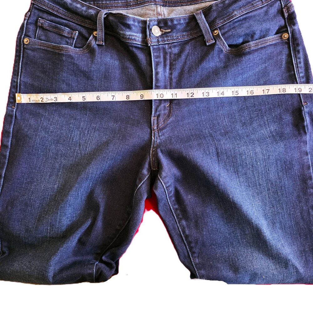 Levi's 529 Curvy Bootcut Jeans Women's Size 16 Mid Rise Dark Wash Blue Denim - Picture 5 of 10